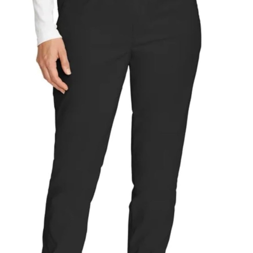 Eddie Bauer Women’s Rainier Fleece Lined Jogger Pants Black  8 NEW WITH TAG